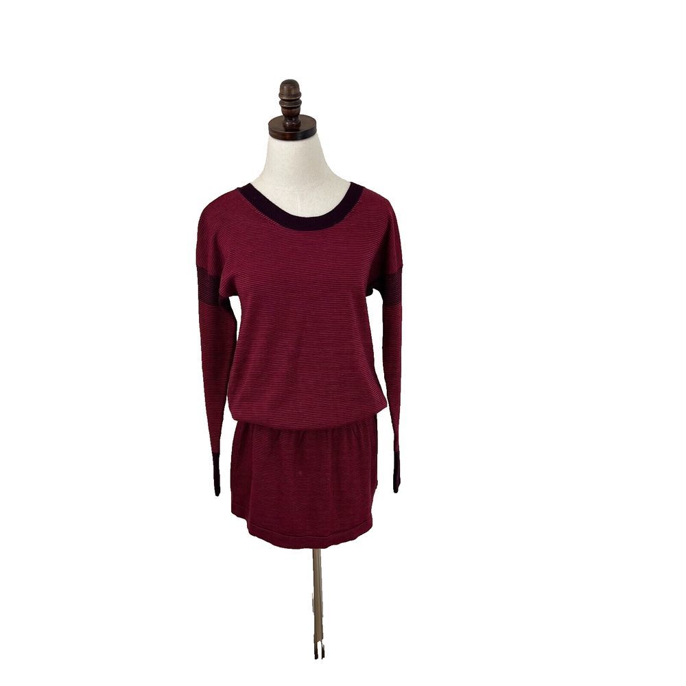 Smartwool Tabaretta Sweater Dress Tunic Women's Size Medium Red Long Sleeves
